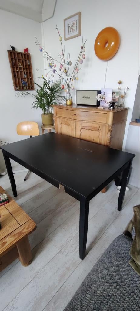 LERHAMN tafel - werktafel, kindertafel, knutseltafel, Gebruikt, 100 tot 150 cm, Modern, Scandinavisch, Vier personen