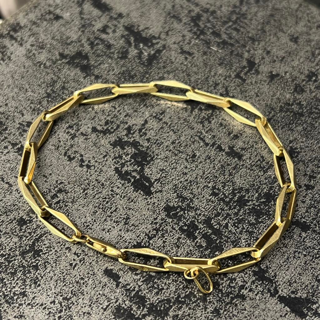 14 karaat gouden armband massieve closed for ever schakel, Ophalen of Verzenden, Nieuw, Goud