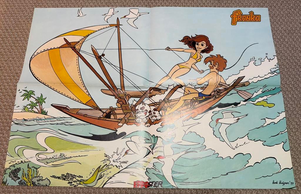 Franka Poster: Zeilboot Avontuur, Ophalen of Verzenden, A1 t/m A3, Overige onderwerpen, Rechthoekig Staand