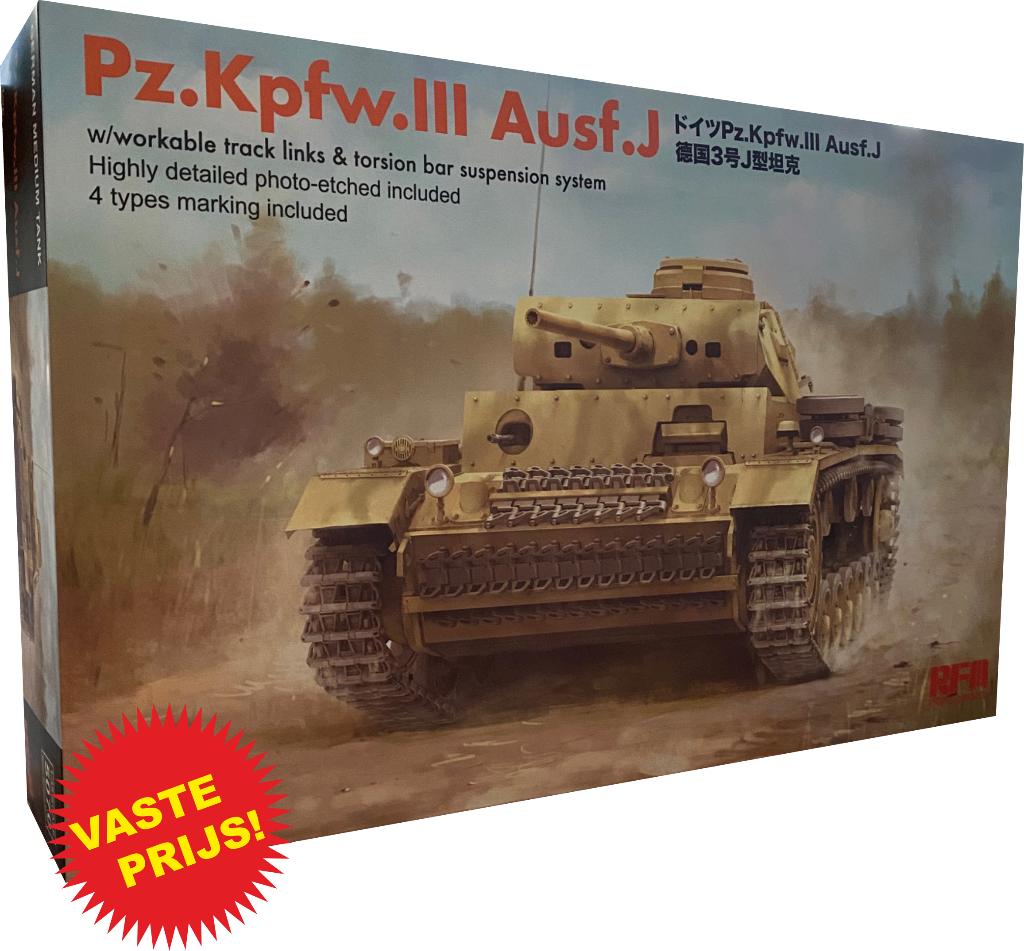 Pz.Kpfw.III Ausf.J (RFM 5070) 1/35, Overige merken, Tank, 1:32 tot 1:50, Nieuw