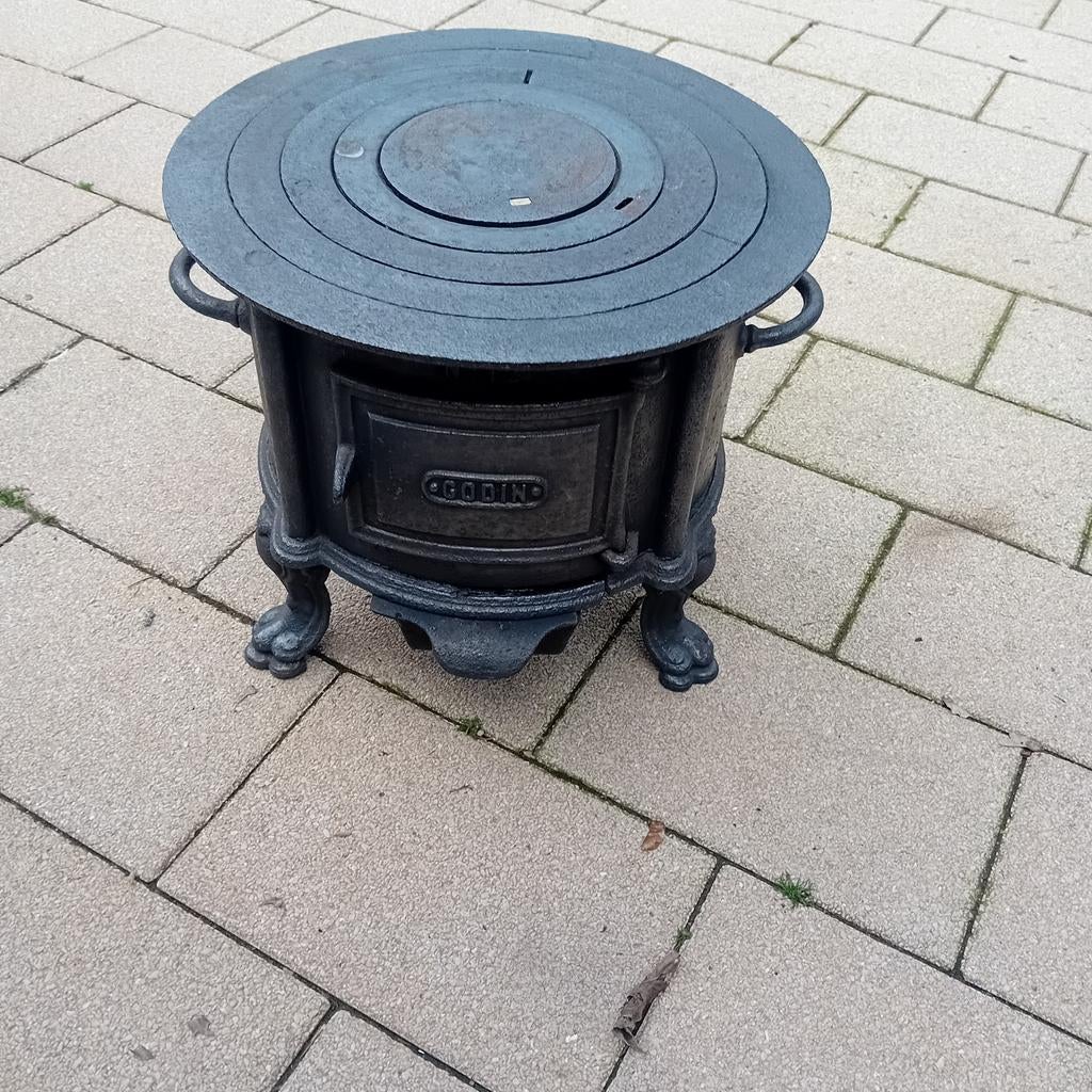 Potkachel  antiek, Ophalen, Gebruikt, Hout, Houtkachel