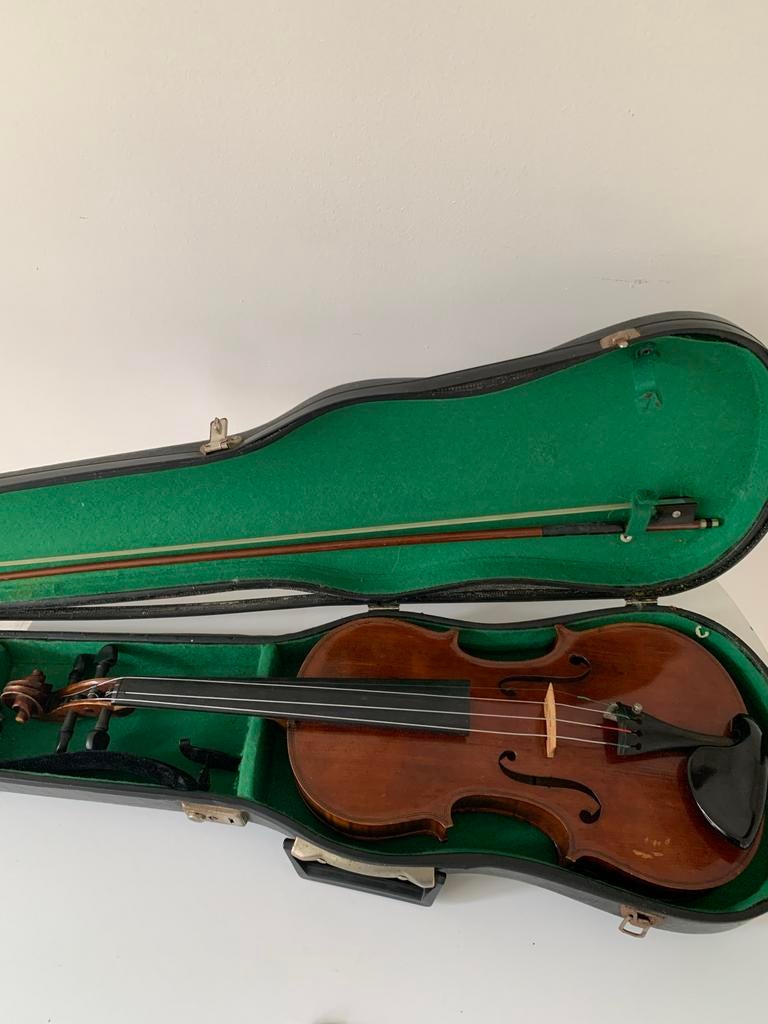 Halfviool (ca. 1970) met koffer en strijkstok, Muziek en Instrumenten, Strijkinstrumenten | Violen en Altviolen, Ophalen, Gebruikt