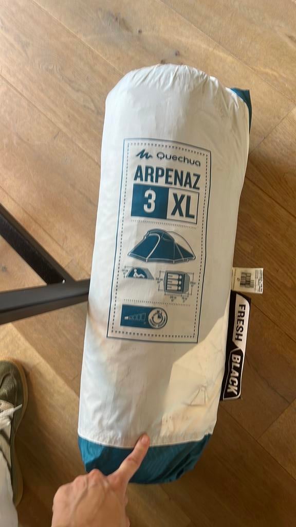 Drie persoons koepeltentjes fresh and black, Caravans en Kamperen, Ophalen, Gebruikt