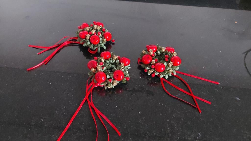 kaars ringen, Overige materialen, Groen, Ophalen of Verzenden, Zo goed als nieuw