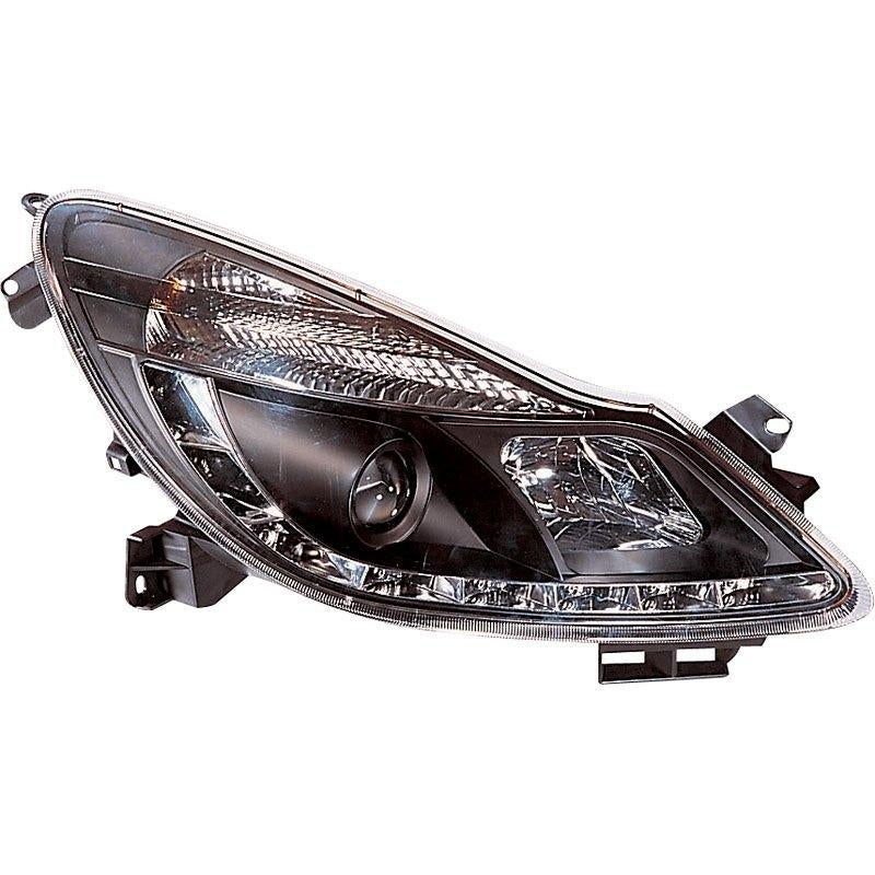 Set Koplampen incl. DRL Opel Corsa D 2006-2010 - Zwart, Auto diversen, Tuning en Styling, Ophalen of Verzenden