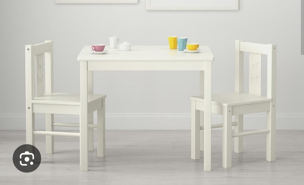 Kritter Ikea kindertafel met 2 stoelen, Ophalen, Gebruikt, Tafel(s) en Stoel(en)