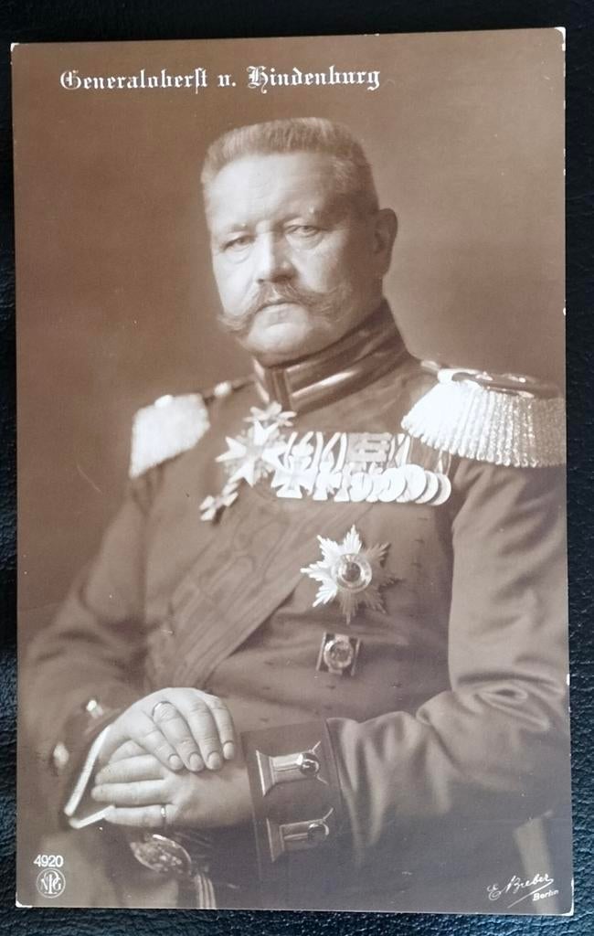 Oude Foto Kaart Paul von Hindenburg - Zeldzame Kaart., Verzenden, Voor 1920, Ongelopen, Duitsland