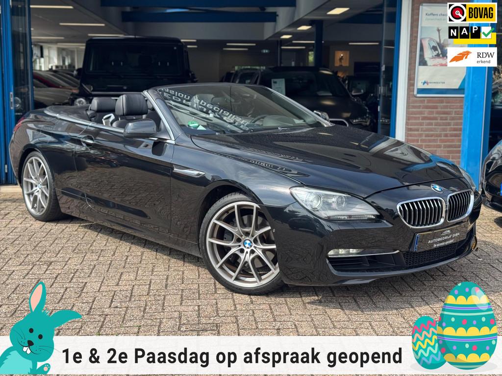 BMW 6-serie Cabrio 640i High Executive 2012 AUT NAVI FULL!, Euro 5, Achterwielaandrijving, Gebruikt, Zwart