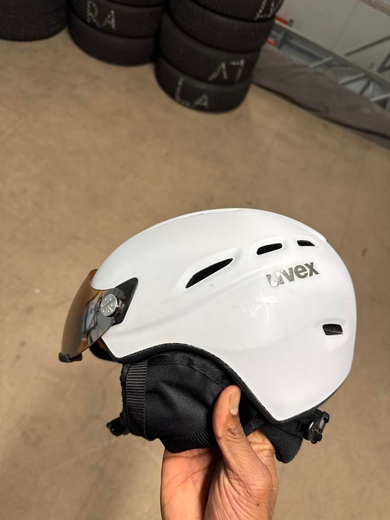 Uvex skihelm met vizier, Overige merken, Gebruikt, Overige typen, Ophalen of Verzenden