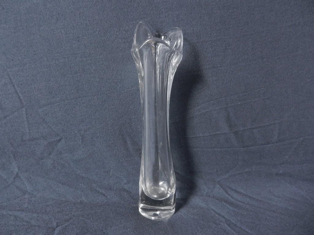 Hoog kristallen vaasje Maastricht ontwerp Verboeket h 21 cm1, Ophalen of Verzenden