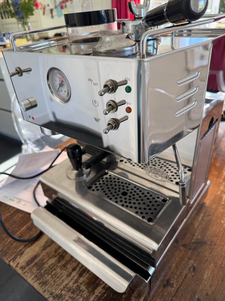 Quickmill 3035 Espressomachine - RVS met afkloplade, Witgoed en Apparatuur, Koffiezetapparaten, Ophalen, Afneembaar waterreservoir