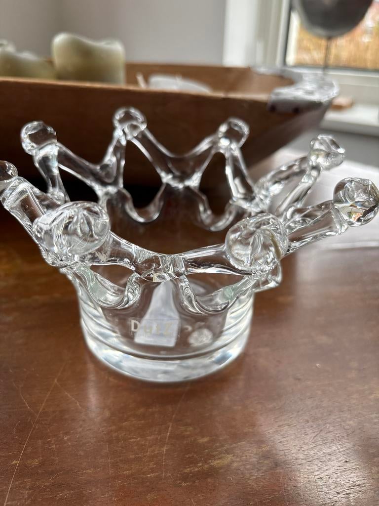 Handgemaakte Kroon vaasjes van Dutz, Overige kleuren, Ophalen of Verzenden, Minder dan 50 cm, Glas