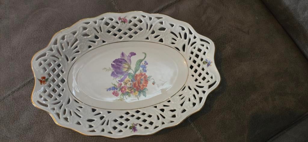 Schumann Arzberg Bavaria Porseleinen Schaal met Bloemen, Ophalen of Verzenden