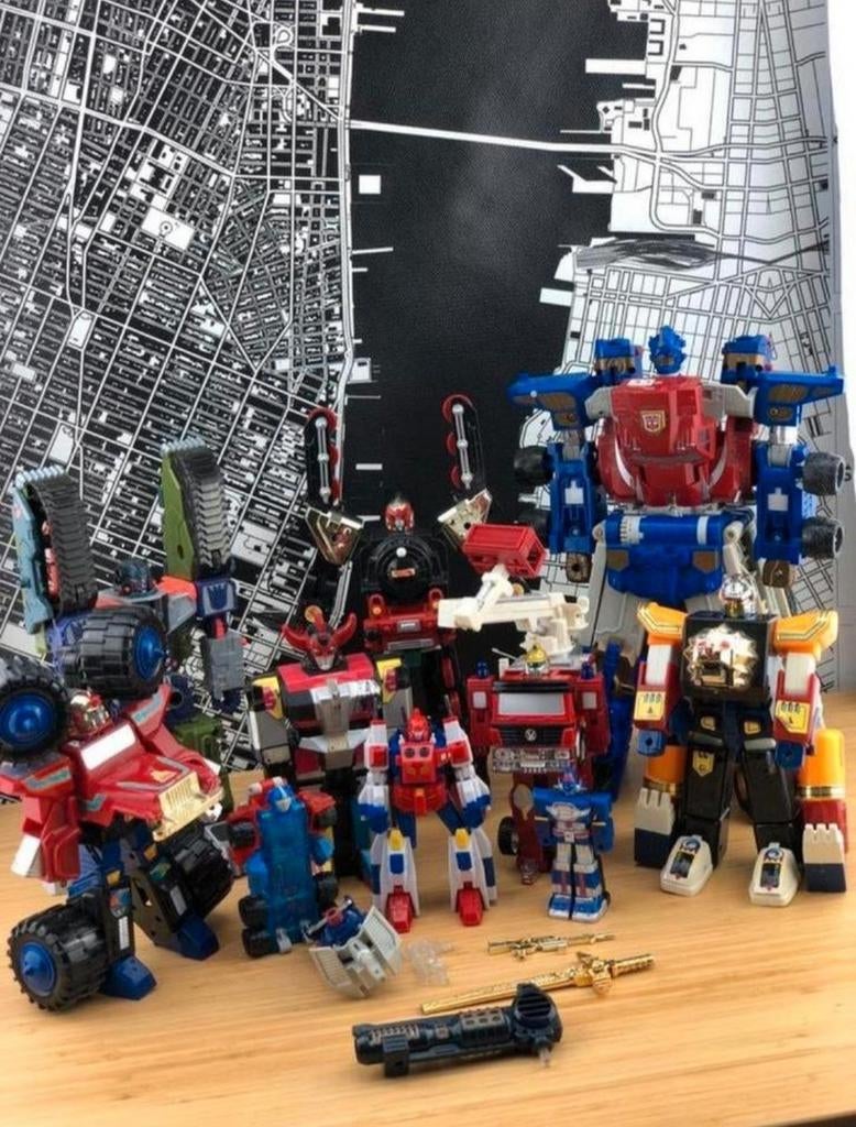 Vintage Transformers Armada Optimus Megatron 8 Extra Robots, Verzamelen, Transformers, Overige generaties, Ophalen of Verzenden