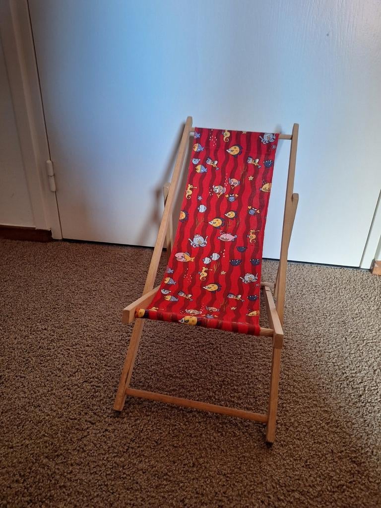 Poppen strand stoel, Ophalen, Zo goed als nieuw, Inklapstoel