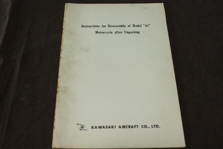 Kawasaki A1 250cc 1966 reassembly manual after unpacking, Ophalen of Verzenden, Kawasaki