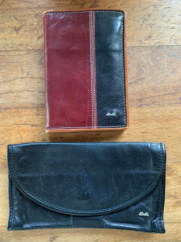 2 Leren portemonnees van Berba, Sieraden, Tassen en Uiterlijk, Portemonnees, Overige merken, Gebruikt, Zwart, Ophalen of Verzenden