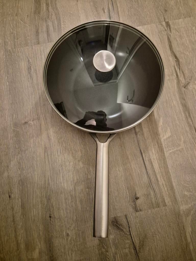 Wokpan in goede staat. Kan alleen op Gas, Ophalen of Verzenden, Rvs, Wok