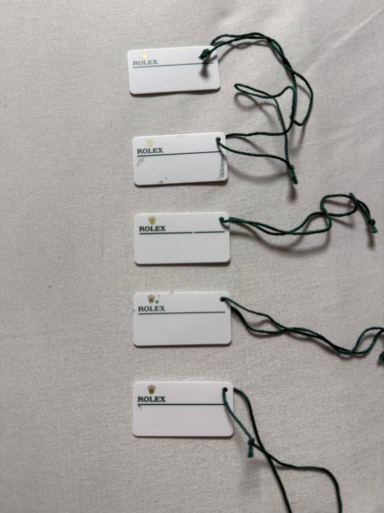 Rolex White tags origineel, Overige materialen, Rolex, Polshorloge, Overige materialen