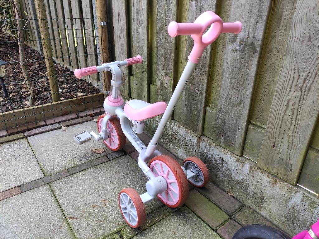 Fietsje met zei wieltjes tot 3 jaar, Ophalen, Gebruikt, Verstelbare zitting