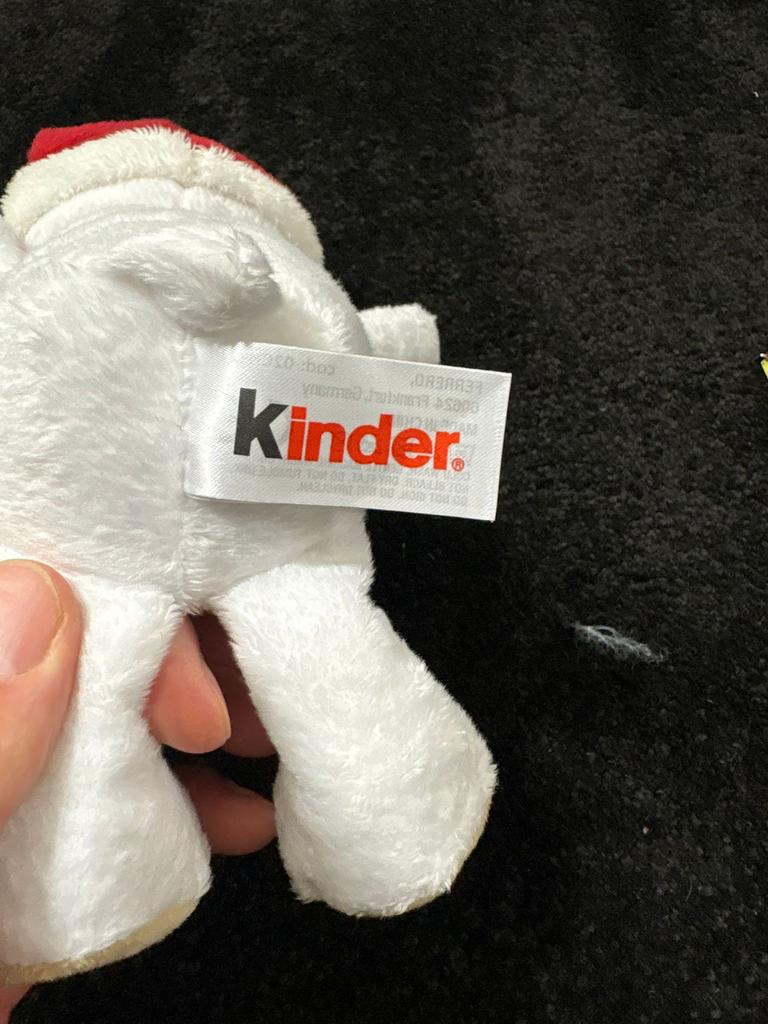 Kinder ijsbeer knuffel met kerstmuts en sjaal, Gebruikt, Overige merken, Beer, Ophalen of Verzenden