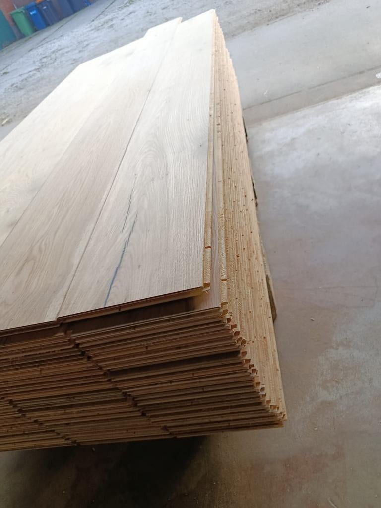 34M2 eikenhouten vloerdelen #VERNIEUWD#, Gebruikt, 10 m² of meer, 10 tot 30 cm, Hout