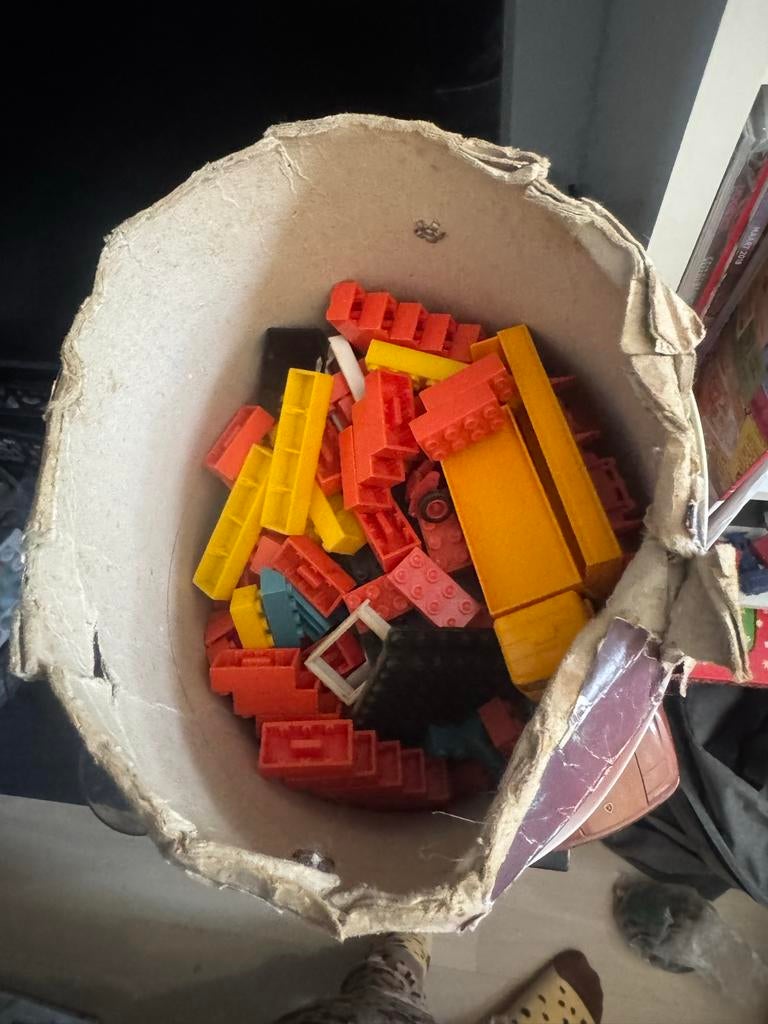 Oude Formo bouwblokken in originele emmer, Ophalen of Verzenden, Gebruikt, Overige merken