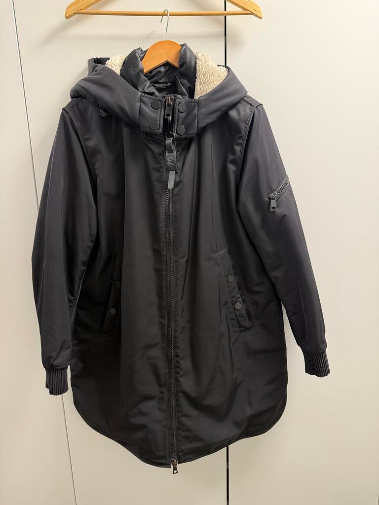 Zwarte Creenstone Gevoerde Parka Maat 46, Ophalen of Verzenden, Gedragen, Maat 46/48 (XL) of groter, Zwart