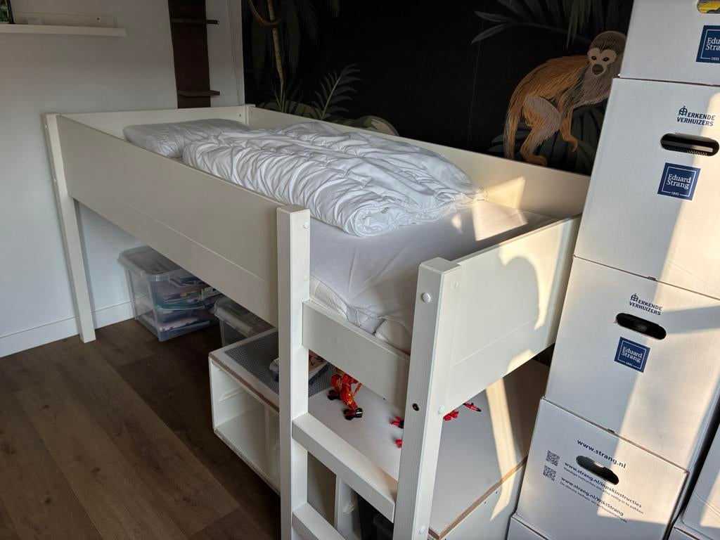 Halfhoogslaper Charlie van NOUS 90x200, Ophalen, Zo goed als nieuw, Halfhoogslaper