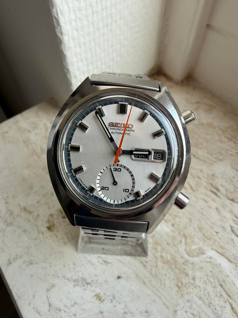 Seiko Chronograph Automatic, model 6139-8030, Ophalen, Zo goed als nieuw, Staal, Seiko