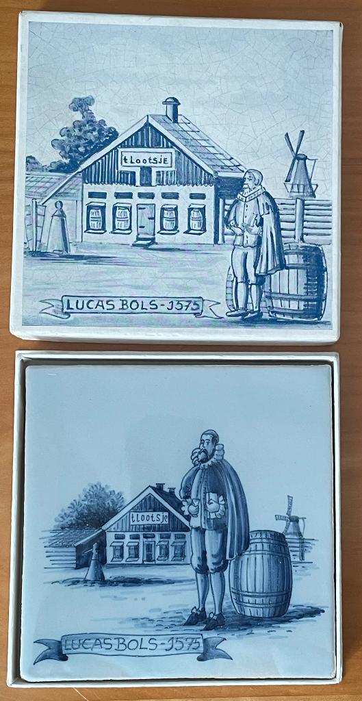 Delftsblauwe tegel ERVEN LUCAS BOLS ‘t lootsje reclame, Verzenden