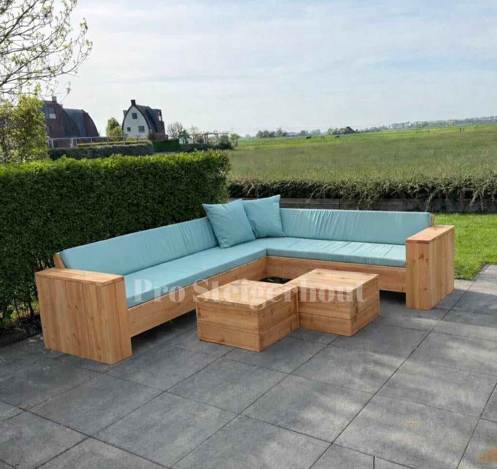 Douglas Tuinmeubelen Loungeset Tuinset Hoekbank Douglashout, Tuin en Terras, Nieuw, Ophalen of Verzenden, Eettafel, Loungeset