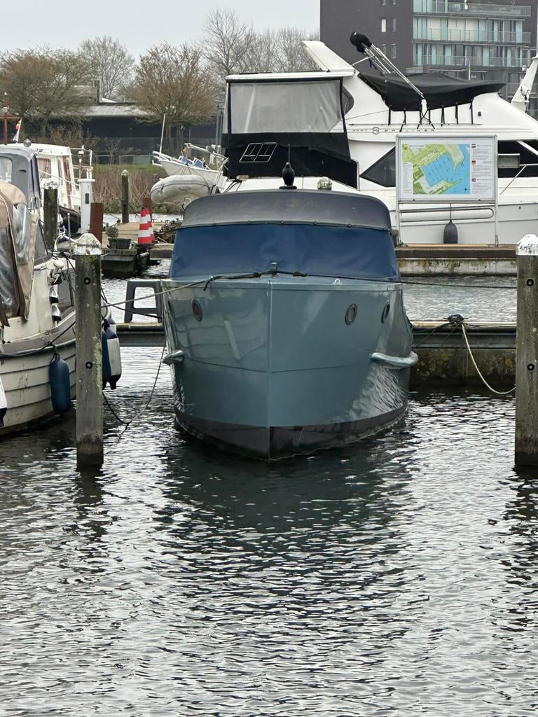 Prachtige bakdekker 7,5 meter, Ophalen, 10 tot 30 pk, Staal, Binnenboordmotor