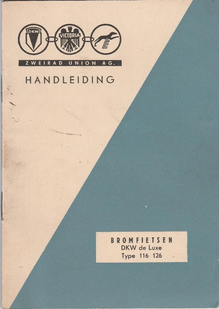 DKW Handleiding de Luxe type 116 126 bromfiets (7136z), Ophalen of Verzenden