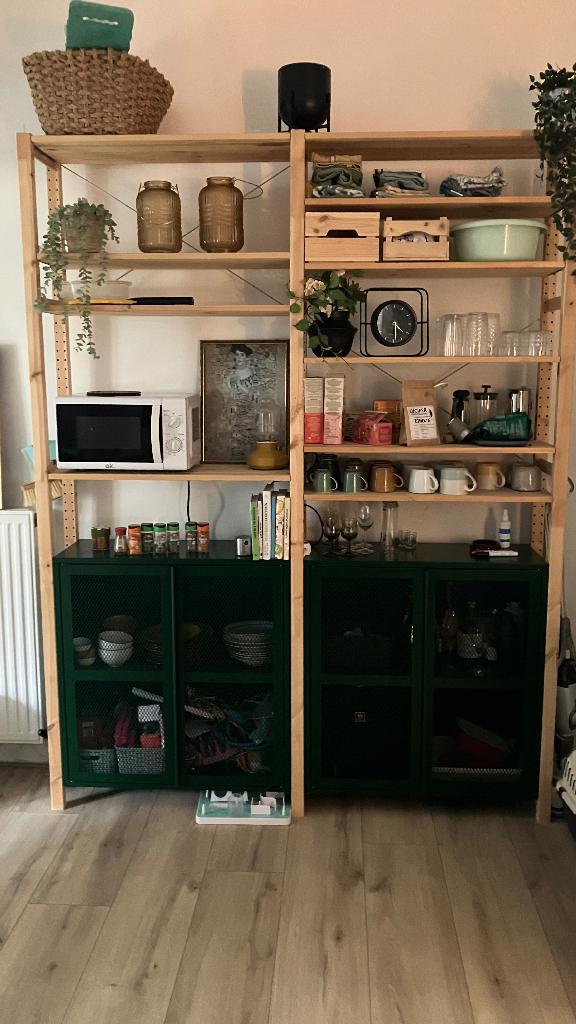 IKEA Ivar met groene kastjes, Ophalen, Gebruikt