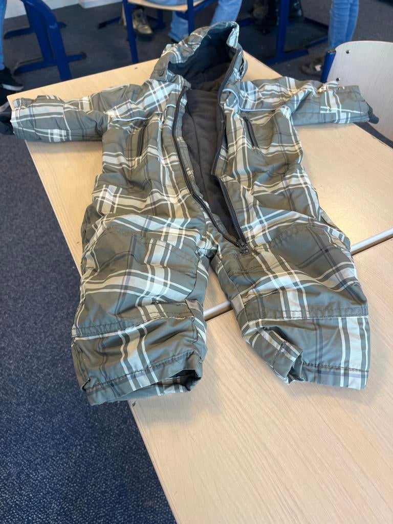 Warme baby winteroverall - geruit patroon, Ophalen, Gebruikt, Jongetje of Meisje