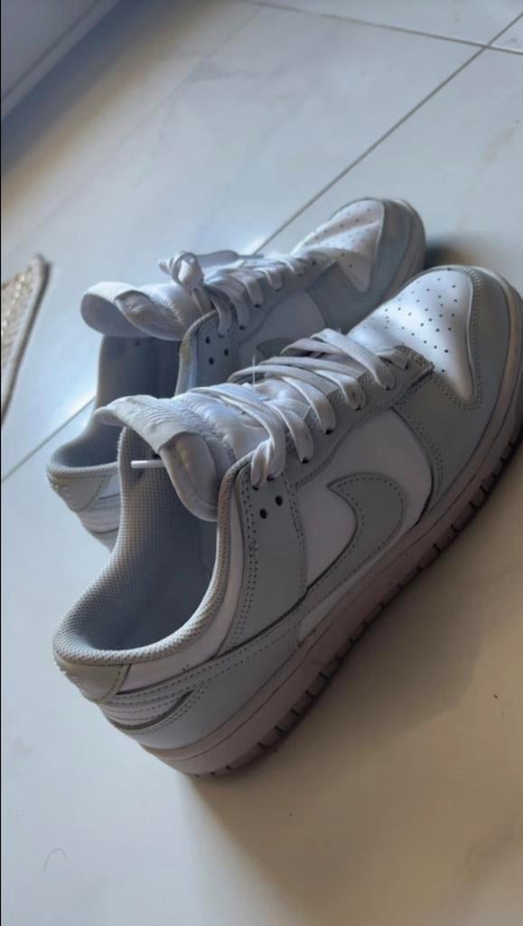 Nike Dunk Low Retro Wit/Grijs Fog, Verzenden, Sneakers of Gympen, Grijs, Gedragen