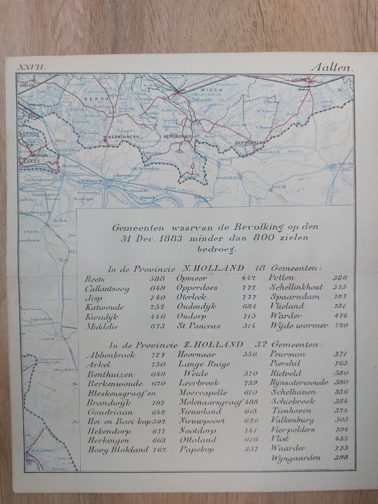 27 / Aalten / Dinxperlo/ Lobith/ Aerdt /. Litho 1885, Ophalen of Verzenden