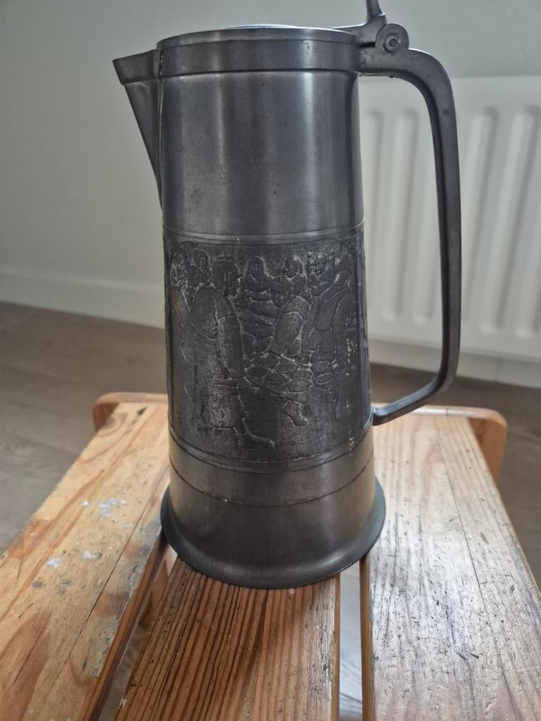 Tinnen kan, Antiek en Kunst, Antiek | Tin, Ophalen of Verzenden