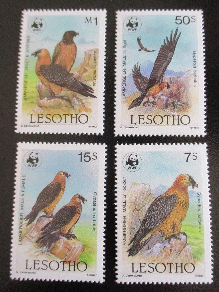 Lesotho, WWF serie Lammergier, Verzenden, Postfris, Dier of Natuur
