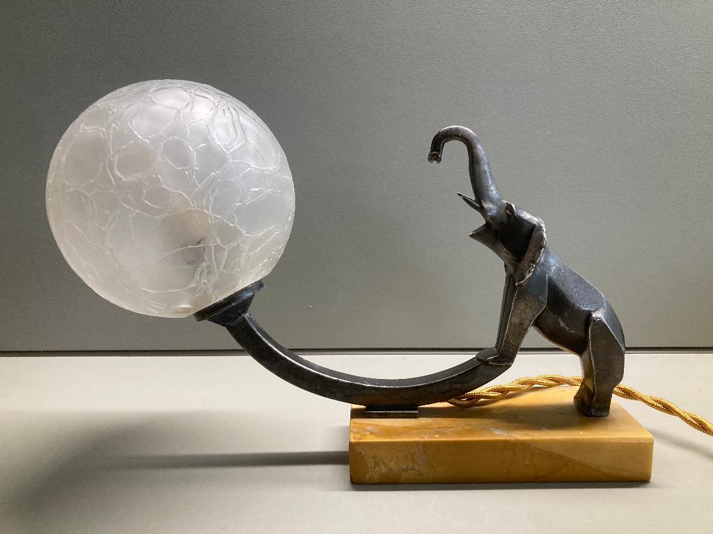 olifant lamp art deco, Ophalen of Verzenden