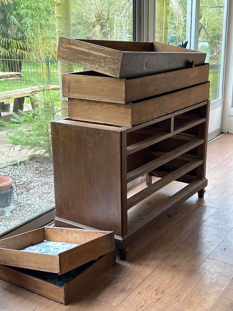 Gratis hout / Houten ladekast, Huis en Inrichting, Kasten | Ladekasten, Ophalen, Gebruikt, 5 laden of meer, 100 tot 150 cm