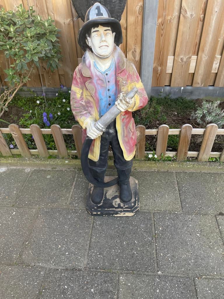 Vintage beeld brandweerman, Ophalen, Gebruikt, Mens