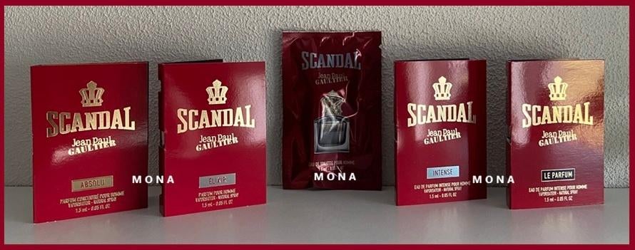 Scandal pour Homme set 5 parfum samples proefjes testers, Sieraden, Tassen en Uiterlijk, Uiterlijk | Parfum, Verzenden, Nieuw