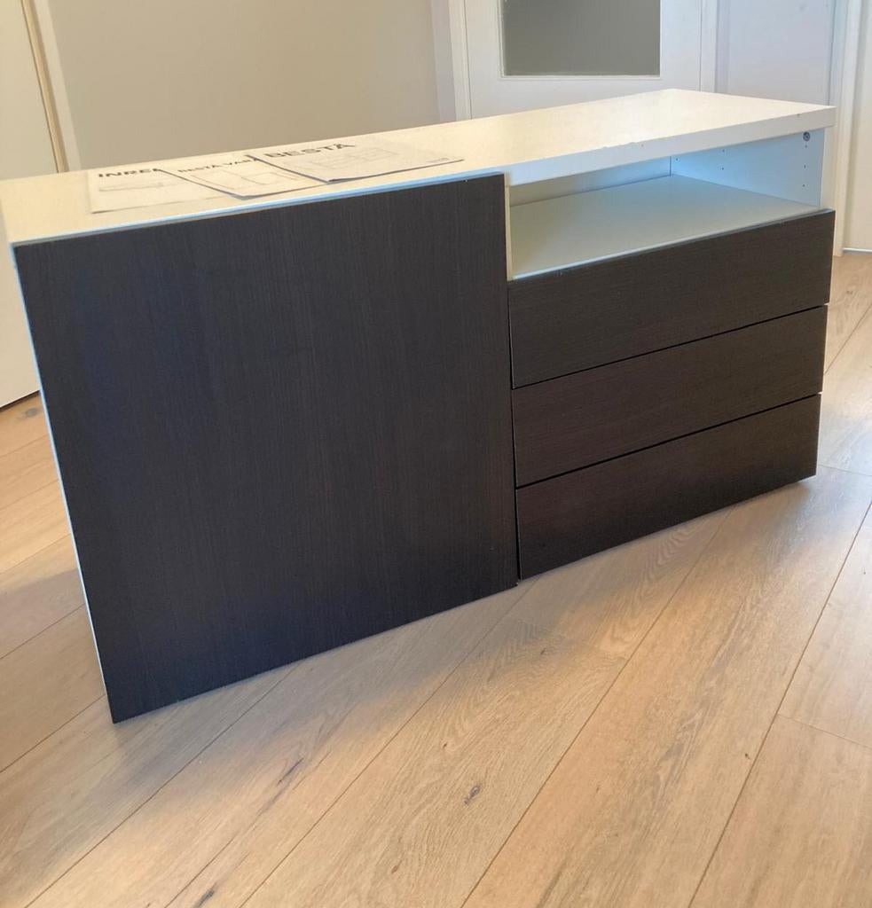 Besta (Ikea) opberger met lades, Ophalen, Gebruikt, 100 tot 150 cm, Minder dan 100 cm