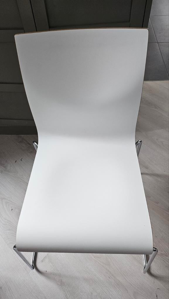 6 design stoelen., Huis en Inrichting, Ophalen, Wit, Zo goed als nieuw, Modern