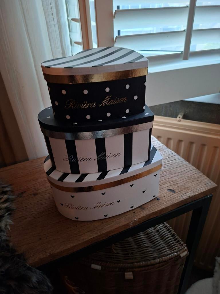 Riviera Maison hartvormige sier/opbergdozen set, Ophalen, Overige materialen, Minder dan 50 cm, Minder dan 50 cm