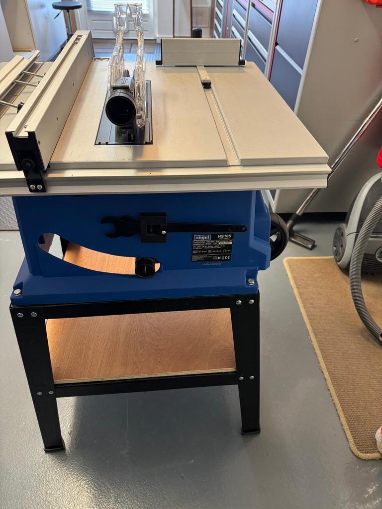 Scheppach HS 105 Tafelcirkelzaag zgan, Doe-het-zelf en Verbouw, Gereedschap | Zaagmachines, Ophalen, Cirkelzaag, 70 mm of meer