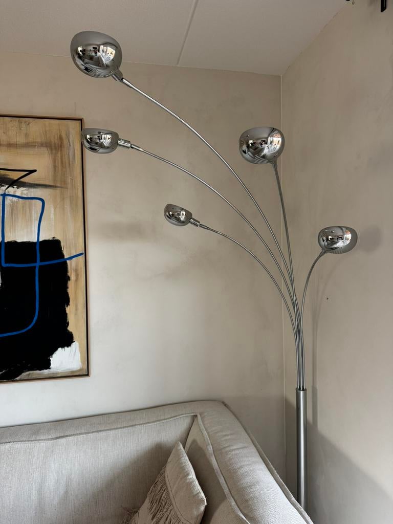 Design staande lamp chrome/zilver, Ophalen