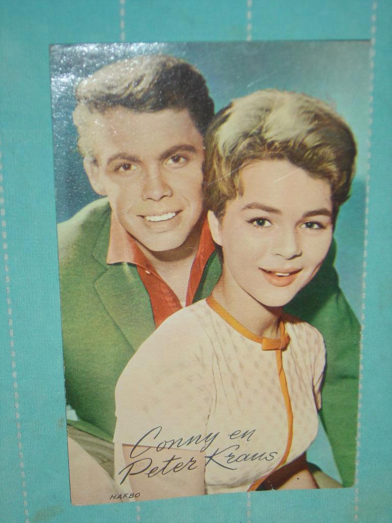 2) Kleuren ansichtkaart Conny Froboess / Peter Kaus, Ophalen of Verzenden, 1960 tot 1980, Gelopen, Sterren en Beroemdheden